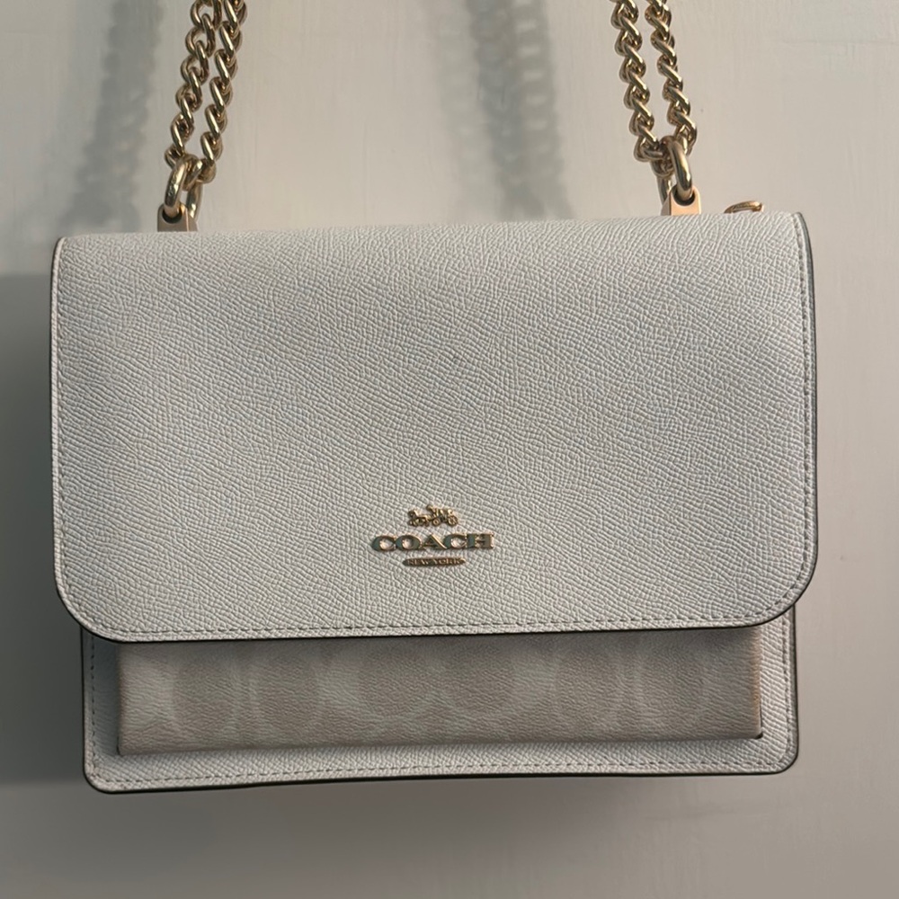 Coach White Leather Shoulder Bag